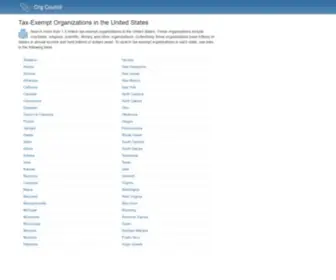 Orgcouncil.com(Tax-Exempt organizations in the United States) Screenshot