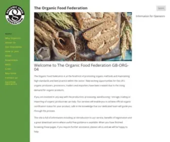 Orgfoodfed.com(The Organic Food Federation) Screenshot