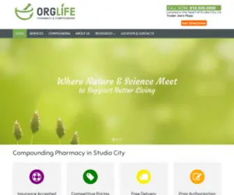 Orglifepharmacy.com(Compounding Pharmacy in Studio City) Screenshot