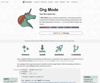 Orgmode.org(Org mode for Emacs) Screenshot