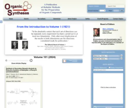 Orgsyn.org(Organic Syntheses) Screenshot
