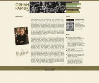 Orhanpamuk.net(Orhan Pamuk Official Web Site) Screenshot