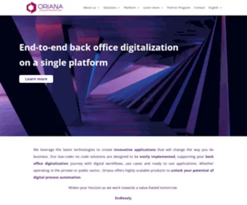 Oriana.hu(End-to-end back office digitalization on a low code platform) Screenshot