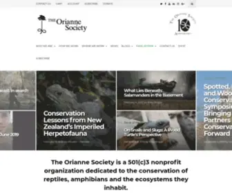 Oriannesociety.org(The Orianne Society) Screenshot