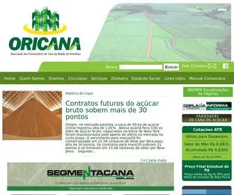 Oricana.com.br(Associação dos Fornecedores de Cana da Região de Orindiuva) Screenshot