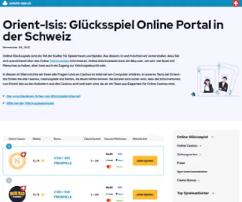 Orient-Isis.ch(Bauchtanz) Screenshot