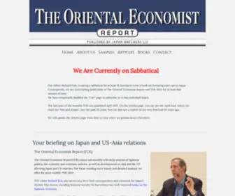 Orientaleconomist.com(THE ORIENTAL ECONOMIST REPORT&ALERT) Screenshot