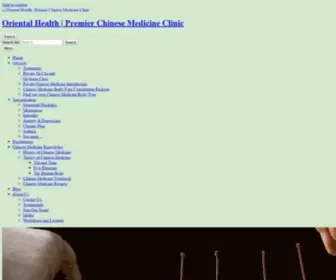 Orientalhealth.com.hk(Chinese Medicine Clinic in Hong Kong) Screenshot