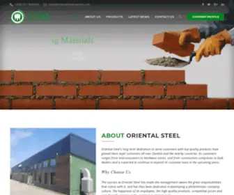 Orientalsteelzambia.com(Oriental Steel) Screenshot