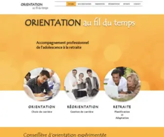 Orientationaufildutemps.com(Orientation au fil du temps) Screenshot