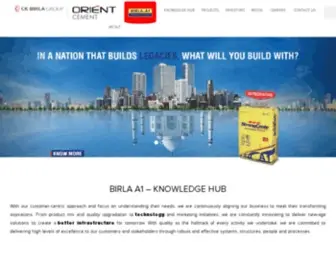 Orientcement.com(Build your homes with Orient Cement No.1 Cement In India) Screenshot