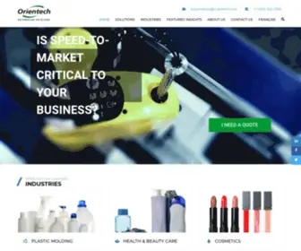 Orientech.com(Small Parts Automation Solutions For All Industries) Screenshot