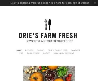 Oriesfarmfresh.com(Orie's Farm Fresh) Screenshot