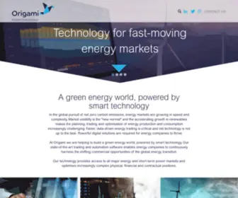 Origamienergy.com(Origami’s platform gives energy companies power over energy) Screenshot
