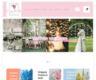 Origamipolly.com(Origami cranes) Screenshot