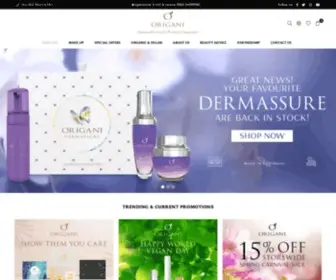 Origani.com(Luxury Certified Organic Skincare) Screenshot