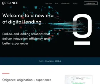 Origence.com(End-to-end lending solutions) Screenshot