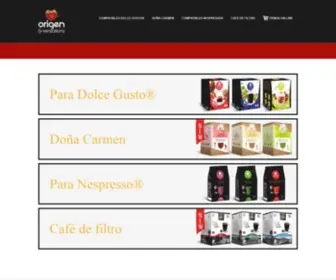 Origenexpresso.com(Origen & Sensations) Screenshot