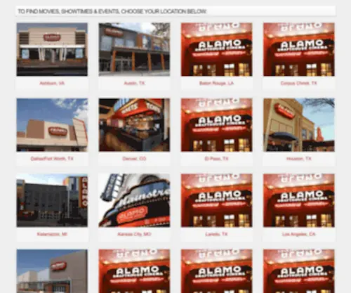 Originalalamo.com(Alamo Drafthouse Cinema) Screenshot