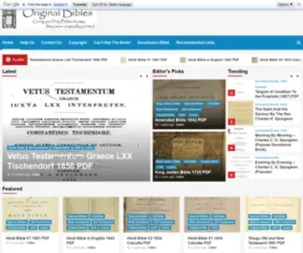 Originalbibles.com(Giving You Holy Bibles The Way They Were Originally Printed) Screenshot