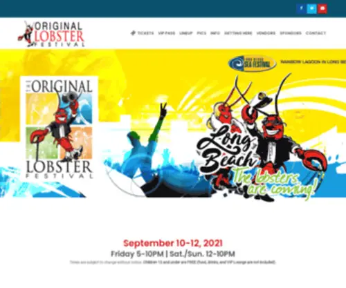 Originallobsterfestival.com(Fresh Live Maine Lobster) Screenshot
