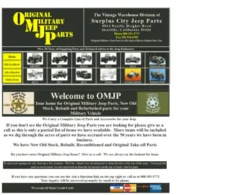 Originalmilitaryjeepparts.com(Original Military Jeep Parts) Screenshot