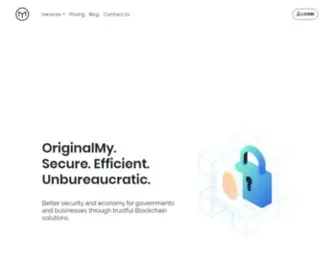 Originalmy.com(Blockchain providing a Proof) Screenshot