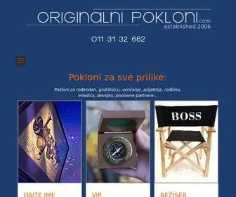 Originalnipokloni.com(Pokloni za sve prilike) Screenshot