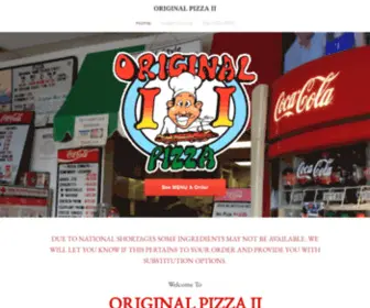 Originalpizzaii.com(Original Pizza II) Screenshot