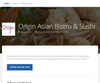 Originasianbistroandsushi.com(Origin Asian Bistro & Sushi Online Ordering) Screenshot