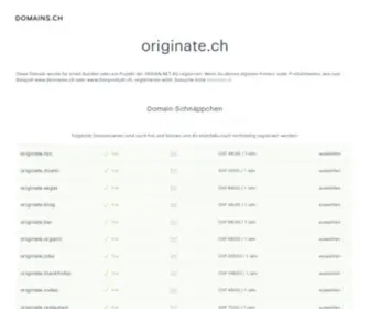 Originate.ch(Wir sind Partner für Maschinen) Screenshot