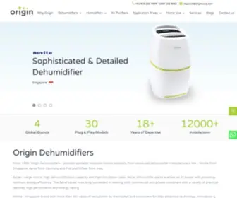 Origincorp.com(Dehumidifier India) Screenshot