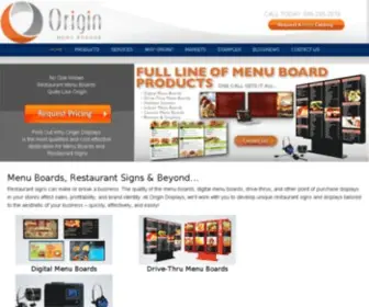 Originmenuboards.com(Menu Boards for Restaurants) Screenshot