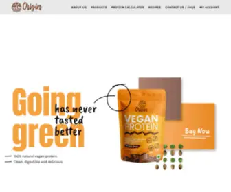 Originnutrition.in(100% natural vegan protein with unique digestive enzymes) Screenshot