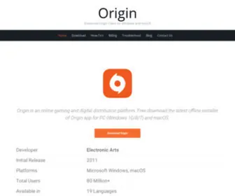 Origin.onl(Download Origin Client for Windows and macOS) Screenshot