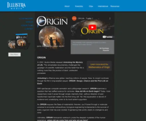 Originthefilm.com(Illustra Media) Screenshot
