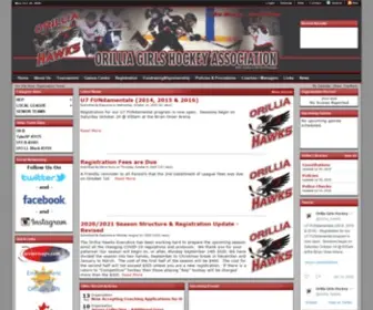 Orilliagirlshockey.com(Orillia Girls Hockey Association) Screenshot