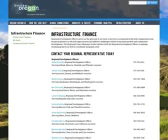 Orinfrastructure.org(Business Oregon) Screenshot