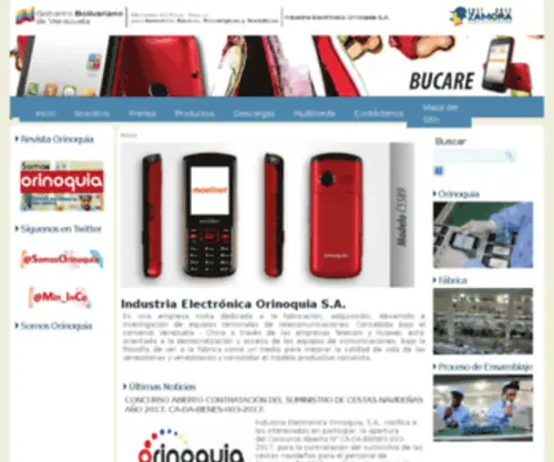 Orinoquia.com.ve(Industria) Screenshot