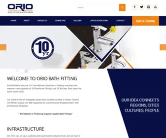 Oriobathfittings.com(Bathroom Fittings Manufacturer Company) Screenshot