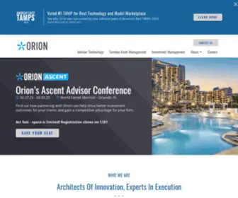 Orion.com(Orion Advisor Solutions) Screenshot