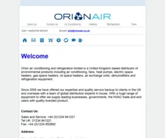 Orionair.co.uk(Air Conditioning and Refrigeration Limited) Screenshot
