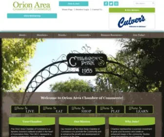 Orionareachamber.com(Orion Area Chamber of Commerce) Screenshot