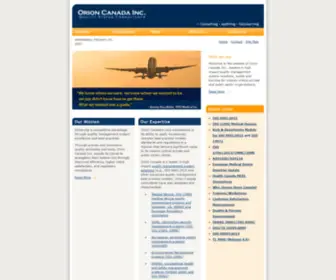 Orioncanada.com(Orion Canada Inc) Screenshot