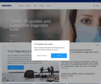 Oriondiagnostica.com(Diagnostic tests) Screenshot