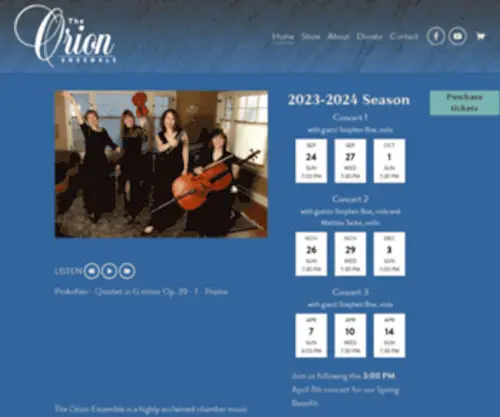 Orionensemble.org(Orion Ensemble) Screenshot