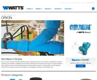 Orionfittings.com(Watts Brands) Screenshot