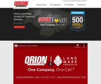 Orionfoods.com(Orion Foods) Screenshot