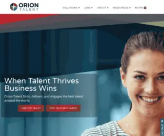Orioninternational.com(Orion Talent delivers fundamentally better hiring outcomes to businesses nationwide) Screenshot