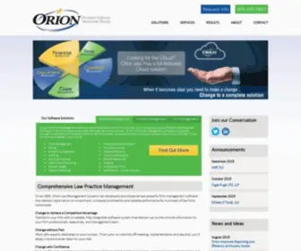 Orionlaw.com(Orion Law Orion Law Management Systems) Screenshot